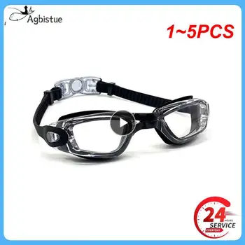 1-5 бр. Професионални цветни детски силиконови очила за плуване С защита от замъгляване, UV-радиация, Водоустойчив силиконови очила за плуване