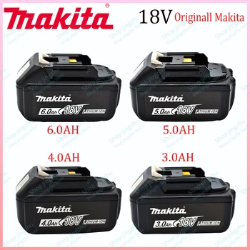 100% Оригинална Батерия за електрически инструменти Makita 18V 3.0/4.0/5.0/6.0 Ah С led литиево-йонна батерия BL1860B BL1830 BL1850