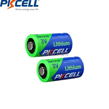2 ЕЛЕМЕНТА PKCELL cr123a lithium 3V Литиева Батерия Li-MnO2 CR123 123A CR17345 KL23a VL123A DL123A 5018LC EL123AP За led Фенерче