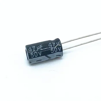 50 бр. висококачествени 50V47UF 6*12 мм 47 icf 50 6*12 Електролитни кондензатори