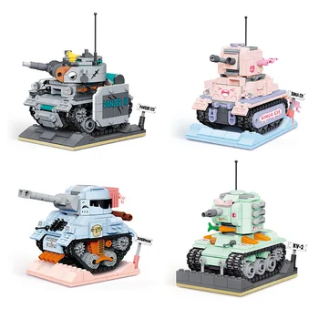 Creative модел на танк, строителни блокове, тухли със собствените си ръце, идеи бебешки играчки за сглобяване, играчки за деца, подаръци за рожден Ден