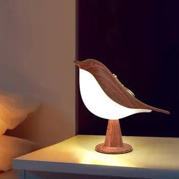 Led лампа за птици Led лампа с регулируема яркост Led лампа за птици на Регулируемата цветова температура лека нощ без трептене за декор спални Форма