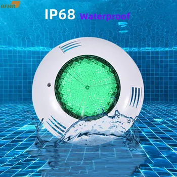 led монтиран на стената лампа за басейн RGB цветен дистанционно управление, ABS подводна лампа ниско напрежение 12-18 W външен водоустойчив озеленяване лампа