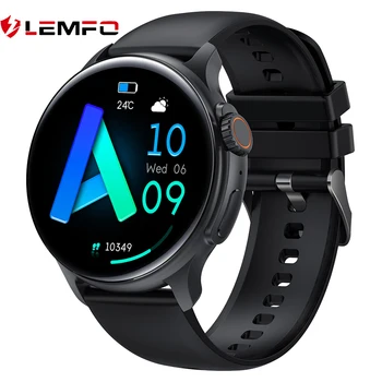 LEMFO Смарт Часовници Дамски AMOLED Екран Потребителски Циферблат Bluetooth Предизвикателство Монитор на Сърдечната Честота Спортни Умни Часовници За Android и IOS 1.43 