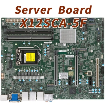 X12SCA-5F За дънната платка Supermicro Workstation ATX LGA-1200 Чипсет Intel W580 DDR4 Поддържа Core i9/i7/i5/i3 10-то поколение