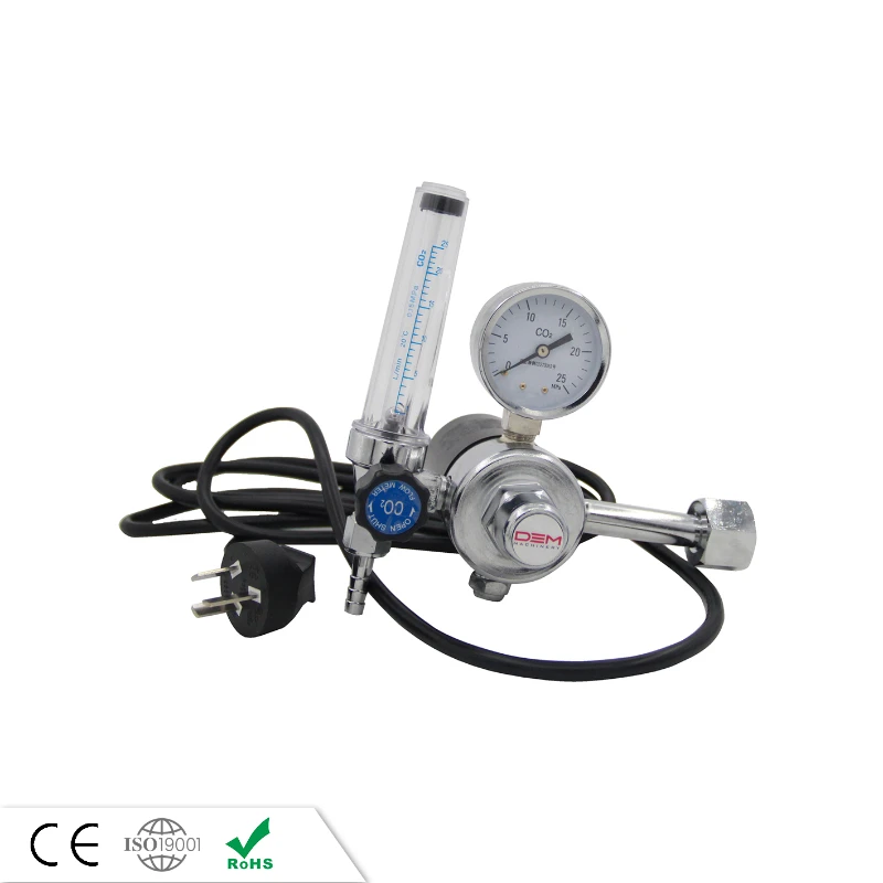 DEM WR1570E машина за висока точност на Месинг корпус намаляване на valve за намаляване на налягането на Co2 Регулатор на Co2 с нагревател 220 v /1100