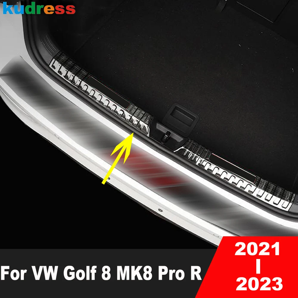 Автоаксесоари За Volkswagen VW Golf 8 MK8 Pro R 2021 2022 2023 Стоманена Тампон На Задна Броня, Багажник, Тампон На Прага на Задната Врата0