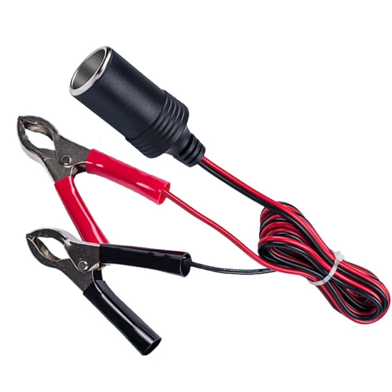 Автомобилни запалки 12-24 В, удължителен кабел за захранване с клипове за батерията, удължителен кабел със скоба за батерия, директна доставка0