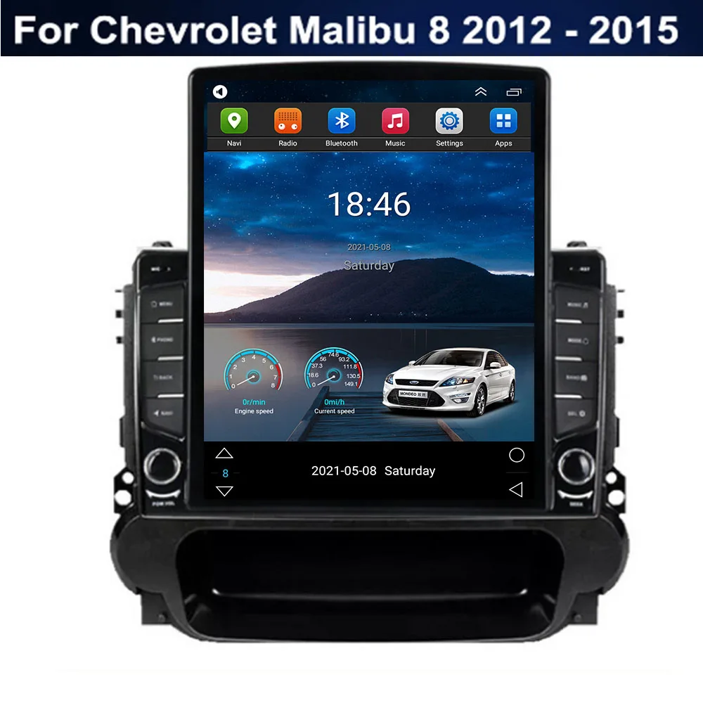 За Tesla Стил 2Din Android 12 Радиото в автомобила На марката Chevrolet Malibu 8 2012-2035 Мултимедиен Плейър GPS Стерео Carplay DSP Camer0
