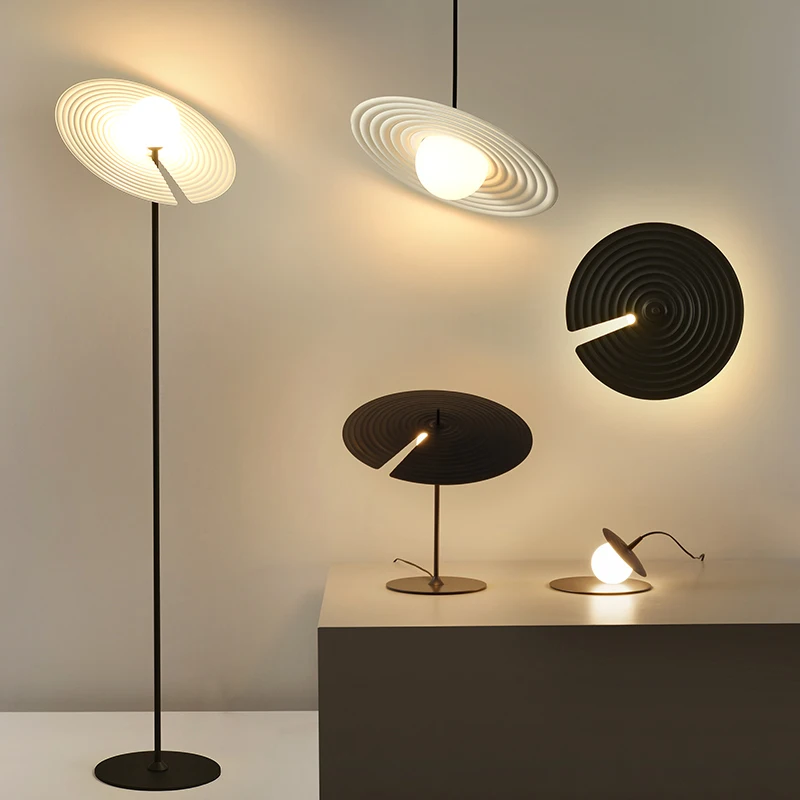 Скандинавски лампа НЛО Минималистичен Творчески дисков окачен лампа с регулируем артистичен Интериор дневна Спалня бар стъклена топка0