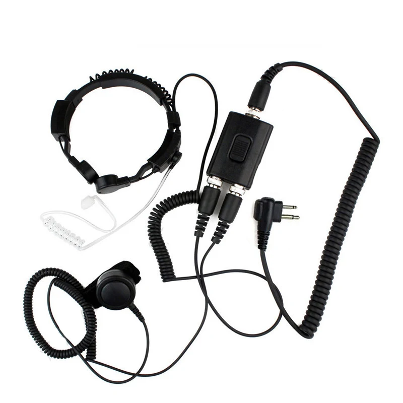 ФБР Тежкотоварни тактическа военна слушалки с горловым микрофон за Motorola 2 PIN GP88 GP300 P040 PRO1150 CLS1110 EP4500