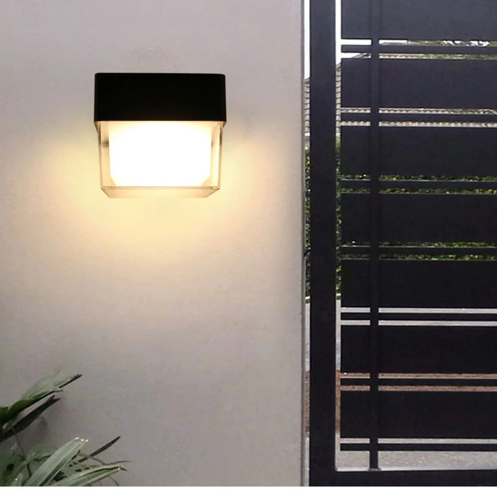 IP54 Водоустойчив, с монтиран на стената лампа с една глава Външно инженеринг осветление Ограда Градина Провинциален двор, Вила, Веранда Уличен фенер1
