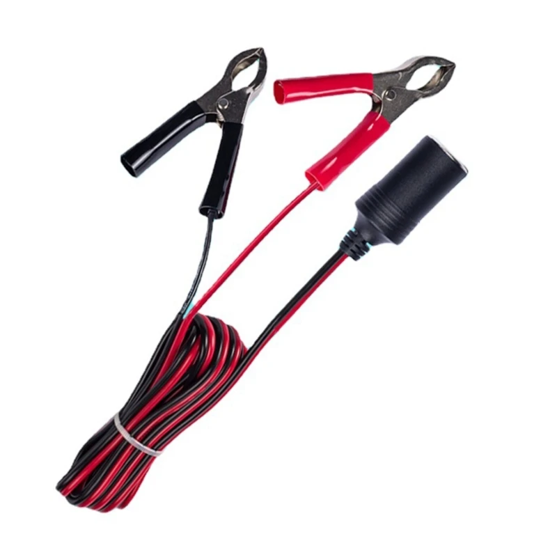 Автомобилни запалки 12-24 В, удължителен кабел за захранване с клипове за батерията, удължителен кабел със скоба за батерия, директна доставка1