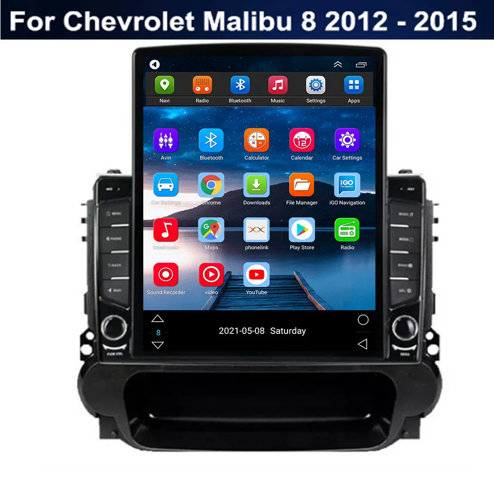 За Tesla Стил 2Din Android 12 Радиото в автомобила На марката Chevrolet Malibu 8 2012-2035 Мултимедиен Плейър GPS Стерео Carplay DSP Camer1