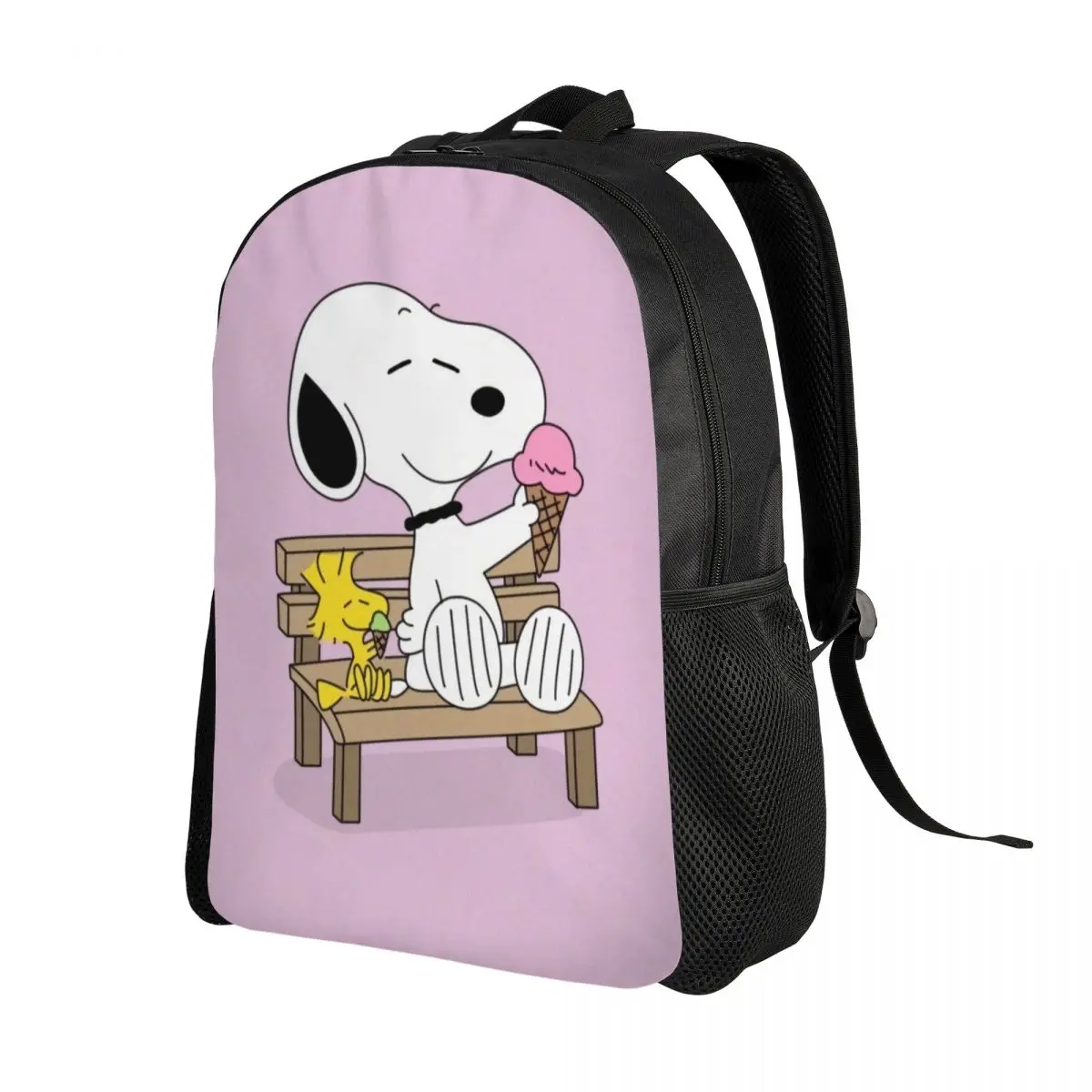 Раница с 3D принтом Вудстокской кучета Манга за момчета и момичета, пътни чанти за колеж, мъжки и дамски чанти за книги, 15-инчов лаптоп1