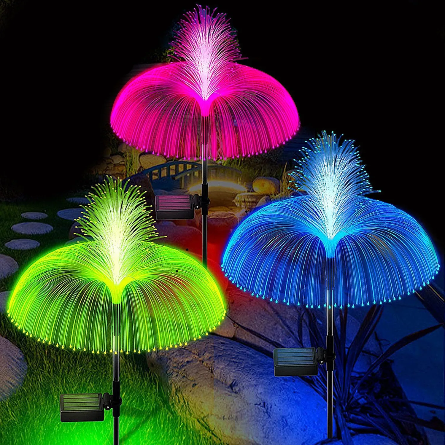Слънчевата Светлина е под формата На Медуза Външен Водоустойчив Градински лампа Градина Тревата лампа Декоративен Пейзаж Почва с Лампа1