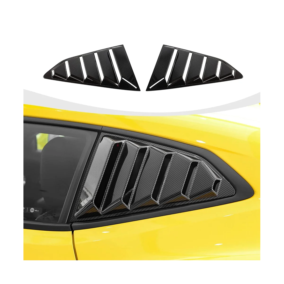Щори на Задните Странични стъкла за Chevrolet Camaro 2017-2023 Аксесоари За Щори от ABS-въглеродни влакна1