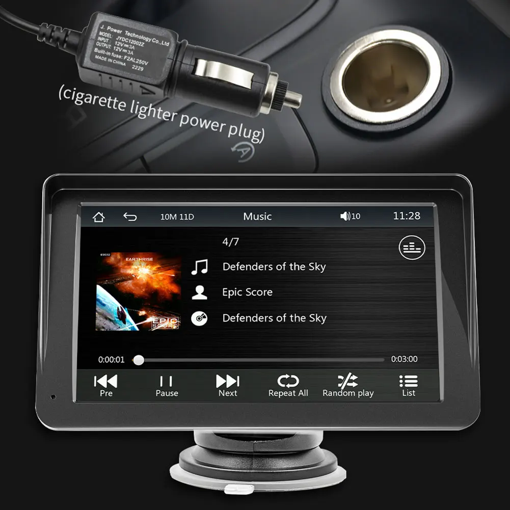 7-Инчов Авто Радио с Дистанционно Управление, Безжичен Carplay Android Auto Motor MP5 Плейър 2.4 G/5G WiFi, съвместим с Bluetooth, 5.0 TF FM-камера2