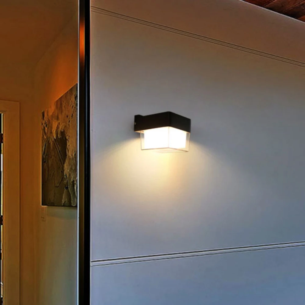 IP54 Водоустойчив, с монтиран на стената лампа с една глава Външно инженеринг осветление Ограда Градина Провинциален двор, Вила, Веранда Уличен фенер2