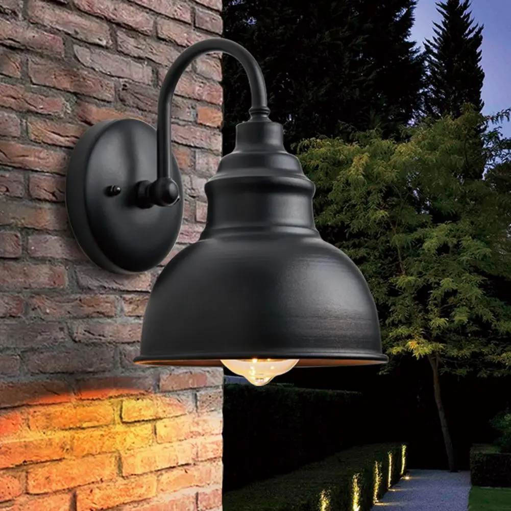 Уличен градински лампа Водоустойчива IP65 в ретро стил, Меко осветление, защитен от ръжда Основа E27, Ультраяркая реколта осветление на вътрешния двор W2