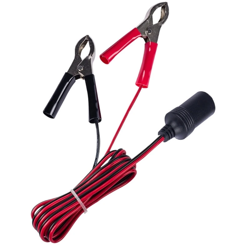 Автомобилни запалки 12-24 В, удължителен кабел за захранване с клипове за батерията, удължителен кабел със скоба за батерия, директна доставка3
