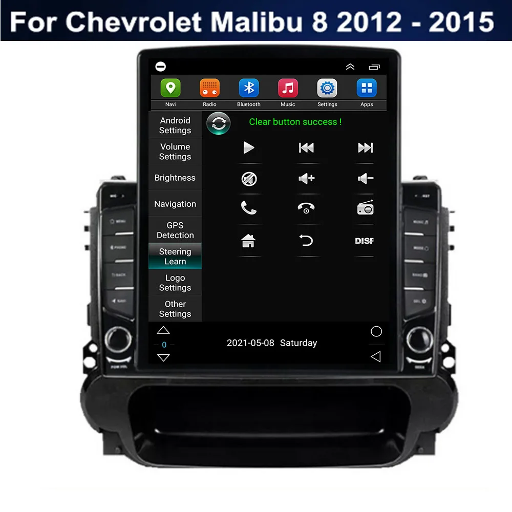 За Tesla Стил 2Din Android 12 Радиото в автомобила На марката Chevrolet Malibu 8 2012-2035 Мултимедиен Плейър GPS Стерео Carplay DSP Camer3