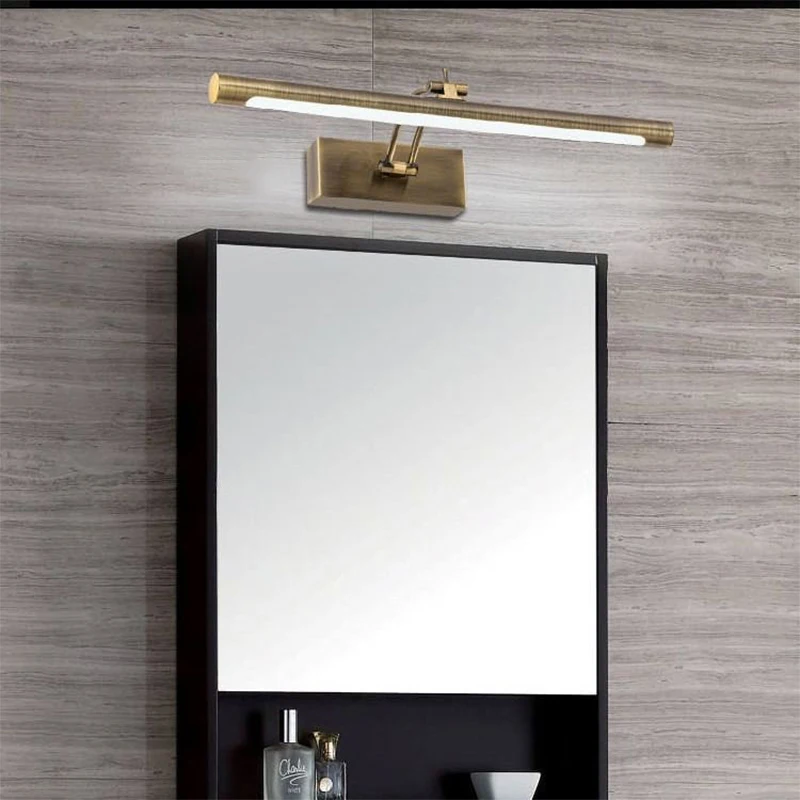 Led Огледален Предно монтиран на стената лампа, Минималистични, с монтиран на стената лампа за баня с защита Срещу Замъгляване, Декоративен Пиколо led Огледален шкаф4