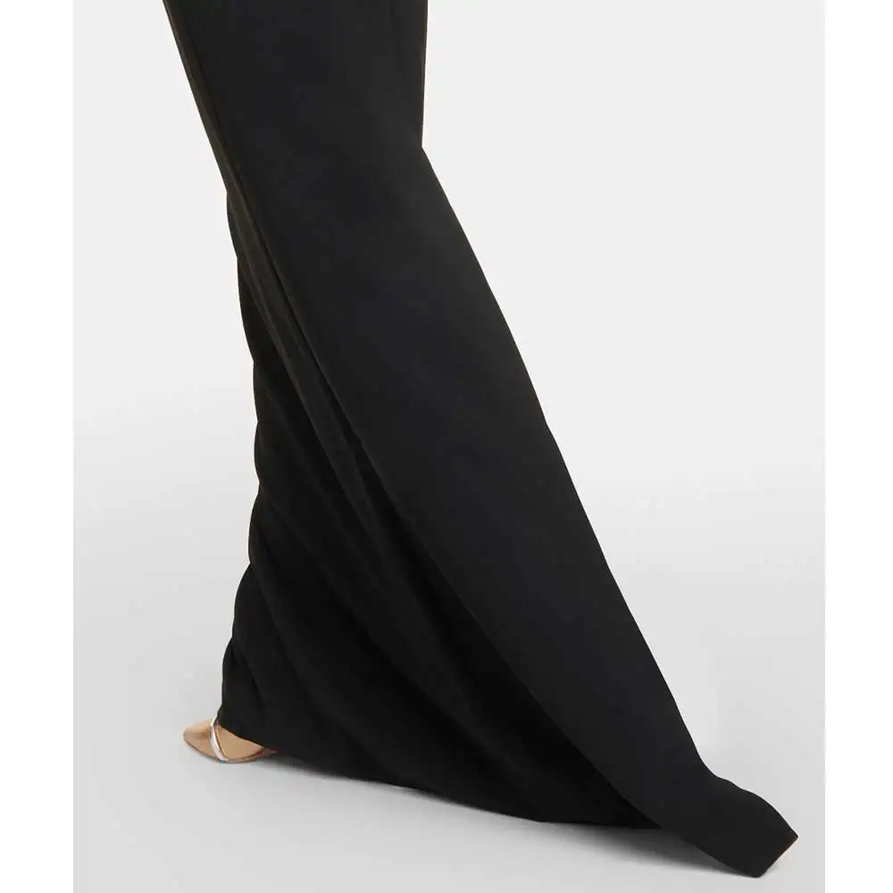 YUMDI Черно луксозно секси вечерна рокля с кристали, висококачествено вечерна рокля за официални изяви на сцена, дълга рокля от висшата мода4