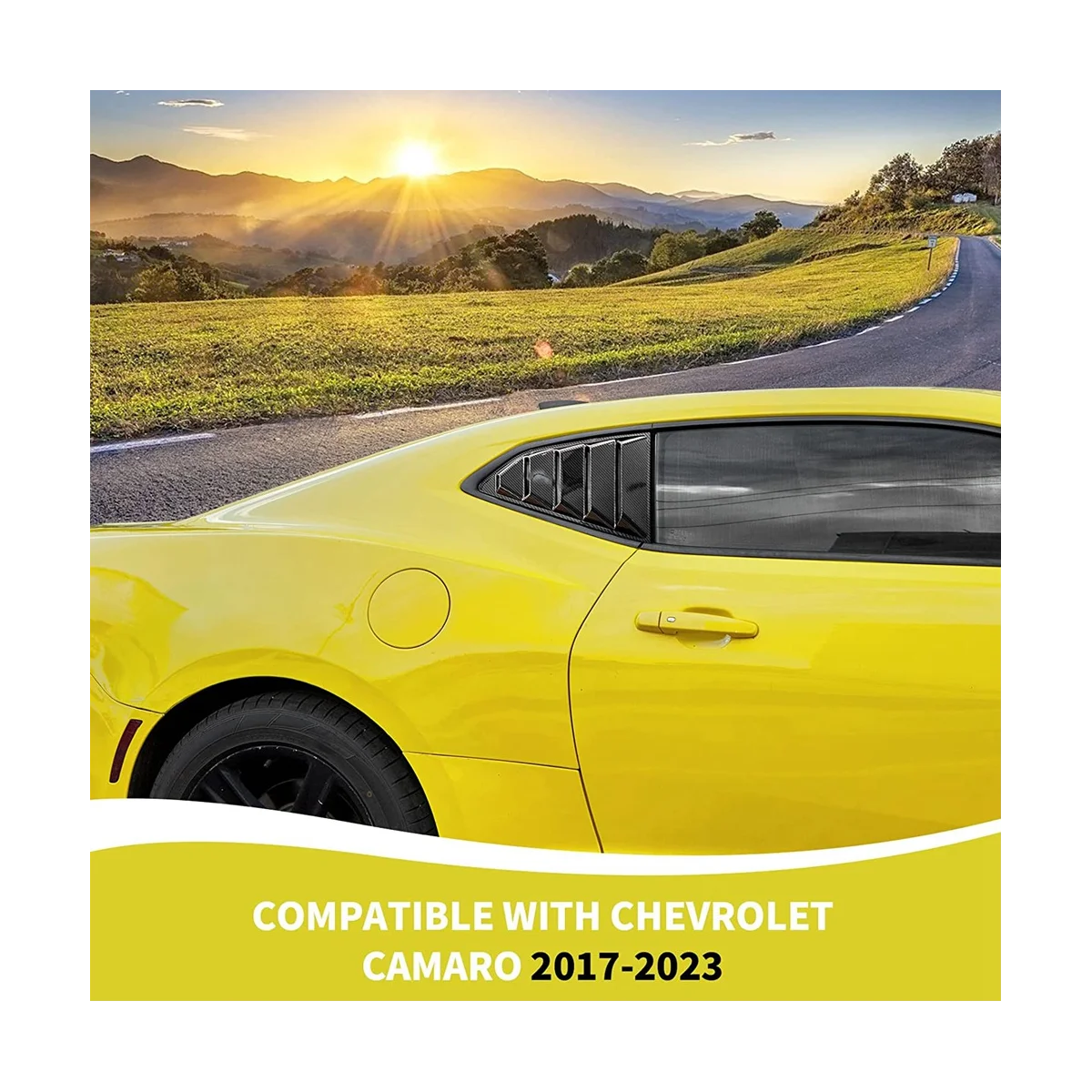 Щори на Задните Странични стъкла за Chevrolet Camaro 2017-2023 Аксесоари За Щори от ABS-въглеродни влакна4