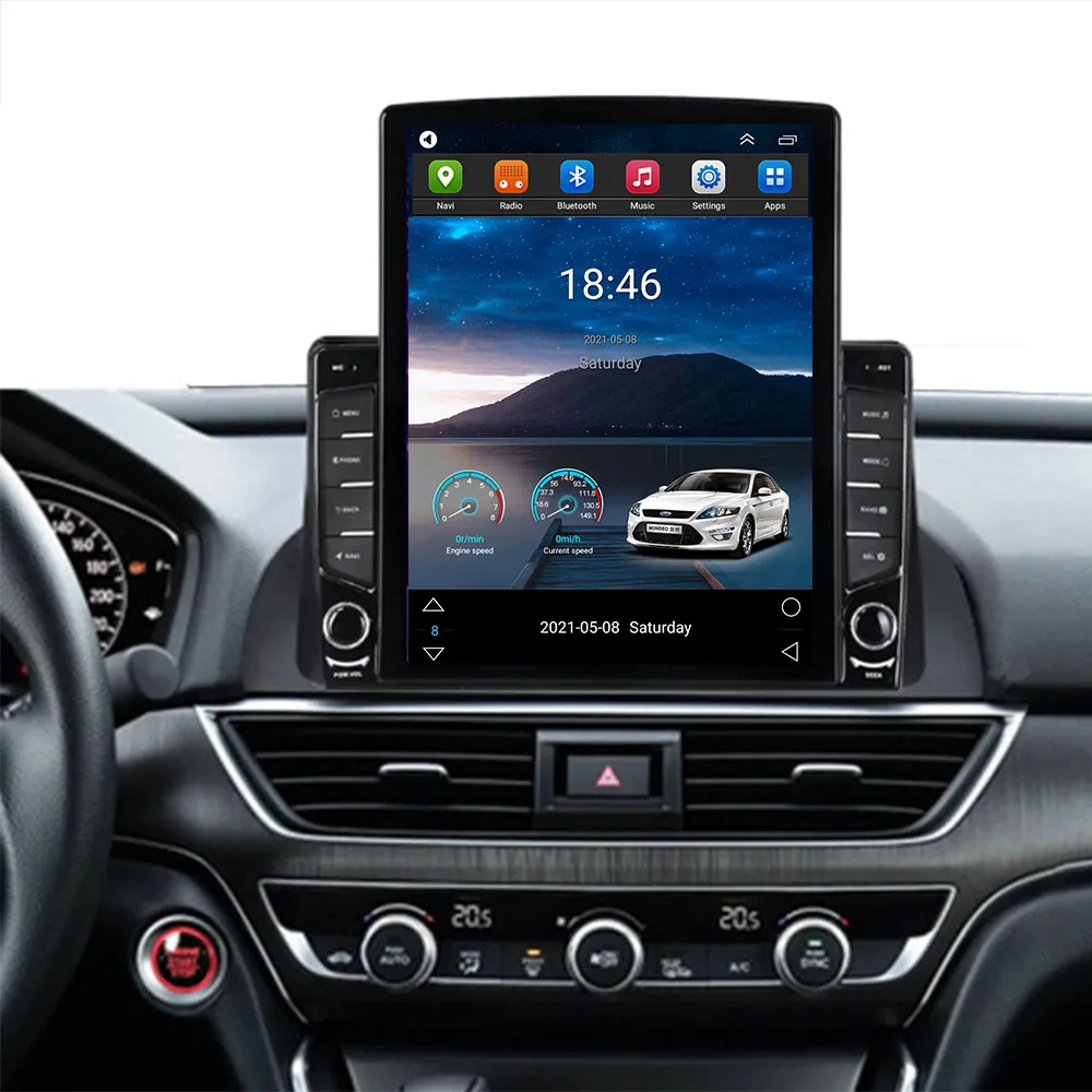 За Tesla Style 2 Din Android12 Автомобилен Радиоприемник За Honda Accord 10 CV X 2017-2035 Мултимедиен Плейър GPS Стерео Carplay DSP Cam5