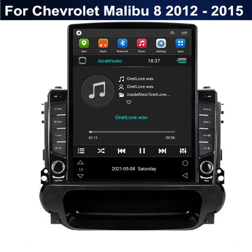 За Tesla Стил 2Din Android 12 Радиото в автомобила На марката Chevrolet Malibu 8 2012-2035 Мултимедиен Плейър GPS Стерео Carplay DSP Camer5