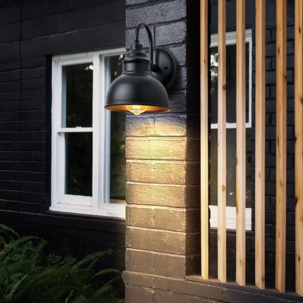 Уличен градински лампа Водоустойчива IP65 в ретро стил, Меко осветление, защитен от ръжда Основа E27, Ультраяркая реколта осветление на вътрешния двор W5
