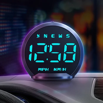 Авто Умен централен дисплей, цифров скоростомер, HD LCD GPS Детектор на скоростта, Специална Безжична сот с цифров часовник