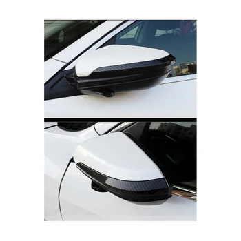 Автомобилно странично огледало за обратно виждане, изработени от въглеродни влакна, тампон върху рамката, етикети на външно огледало за Honda 10th Генерал Civic 2016-2020
