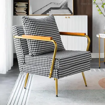 Акцентные столове за всекидневна Скандинавски единична разтегателен Хаундстут Просто модерно стол за спални Стол с възможност за сгъване на облегалката за домашно почивка