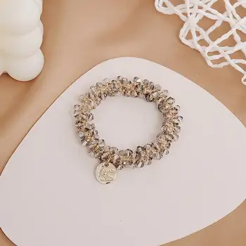 Гривна от изкуствена перла, универсално дамско бижу, пръстен за коса е с двойно предназначение, гривна с винтажным интериор от изкуствена кристал и перли за елегантен
