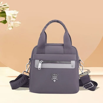 Дамска чанта-месинджър, найлонови чанти през рамо с голям капацитет, дишащи, трайни и устойчиви на надраскване, с цип за поход по магазините