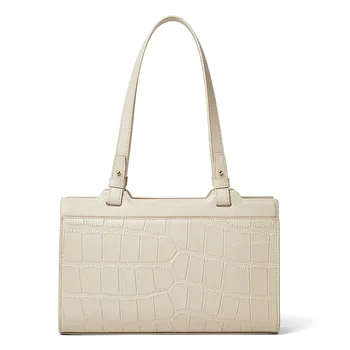 Дамски чанта от телешка кожа на Първия слой, Нишевый дизайн, чанта-тоут с крокодиловым модел чанта от естествена кожа