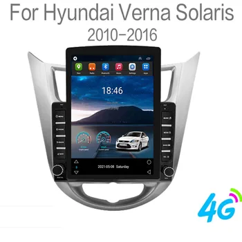 За Tesla Стил 2Din Android 12 Автомобилен Радиоприемник За Hyundai Solaris Accent Verna 2010-2016 Мултимедиен Плейър GPS Стерео Carplay
