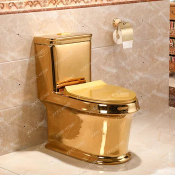 Златен Тоалетка Дезодорант за тоалетна със супер-закручивающимся ефект, индивидуалност, Креативна керамика