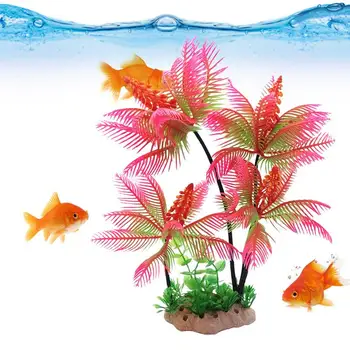 Имитация на аквариумного дърво, Аквариумное растение, ландшафтен дизайн на аквариума, Декорирайте аквариума стойка за Костенурки-хамелеон