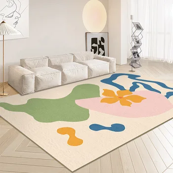 Имитация на кашемирового килим, Свеж стил, хол, диван, маса за килими, Домашен килим за спалнята голяма площ, прост килим за кабинет, хол