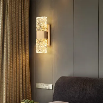 Креативен минималистичен малка странична лампа за спални, монтиран на стената лампа за дневна, Декоративна лампа