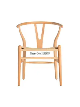 Креативен прост y-образен стол y-образен стол от масивно дърво, маса за хранене, стол от масив от черен орех yz001