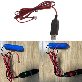 Магнитен USB-кабел за зареждане, Кабел + адаптер Type-C за 18650 26650 14500 16340 акумулаторни батерии Магнитен тел
