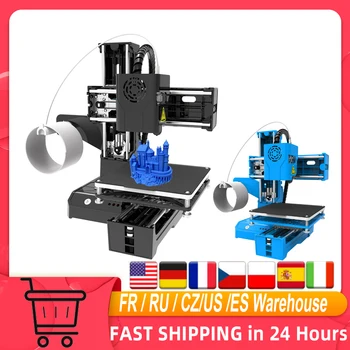 Мини-настолна печатна машина за 3D-принтер EasyThreed за деца с Размер на 100x100x100 мм, Подвижна платформа за отпечатване на един ключ