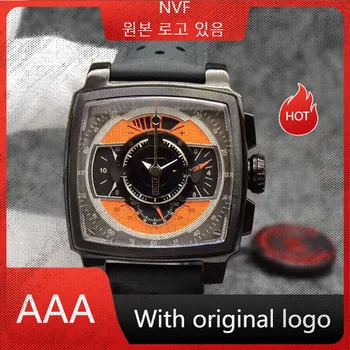 Мъжки водоустойчив кварцов часовник NVF 904L от неръждаема стомана, 44 мм -tag