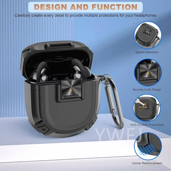 Нов Калъф За слушалки Bose QuietComfort II с надеждна ключалка, изработени от въглеродни влакна, устойчив на удари калъф За слушалки II, Чанта за слушалки с куки