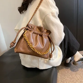 Нова Дамски Луксозен Дизайнерски Модерна чанта с веригата на едно рамо, чанта за подмишниците, Дамска чанта, чанта-тоут, чанта през рамо