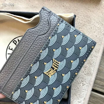 Нова модерна чанта за пощенски картички, модерна чанта от телешка кожа, мъжки и женски чантата си с клип под формата на риба везни